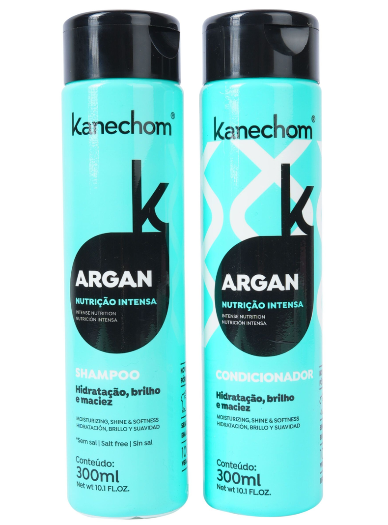 Kit Pack Shampoo + Acondicionador Argan Kanechom 600 Ml.