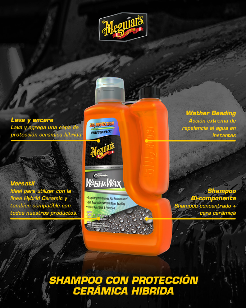 Shampoo Ceramico Meguiars Hybrid Ceramic Wash & Wax-4