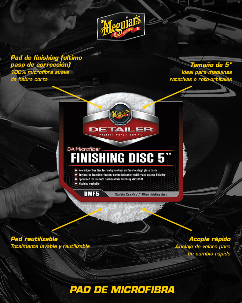 Bonete De Microfibra 5  Meguiars Da Microfiber Finishing Pad-4