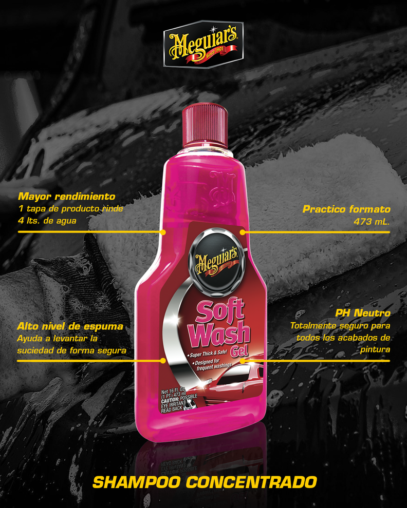 Shampoo Para Autos Meguiars Soft Wash Gel-4