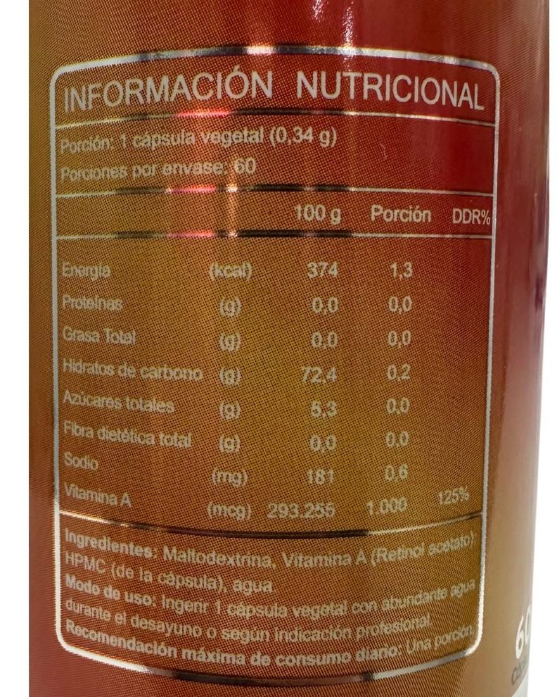 RETINOL VITAMINA A X 60 CAPSULAS-1