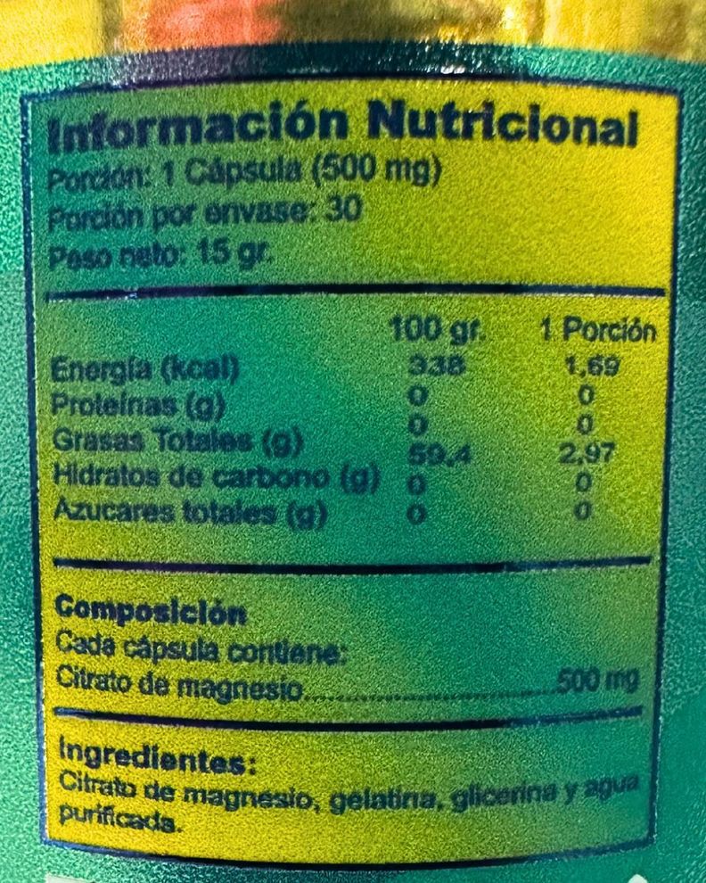 CITRATO DE MAGNESIO 500MG X 30 COMPRIMIDOS-0