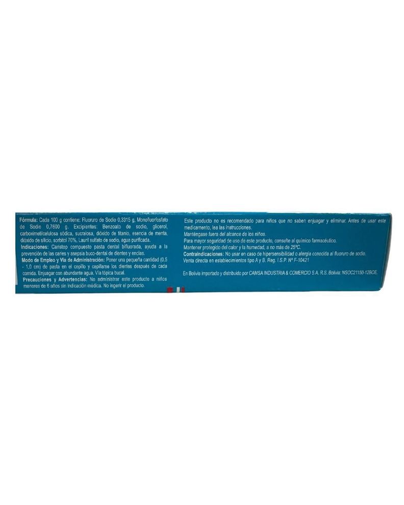 Caristop 2500ppm pasta dental x 100g-1