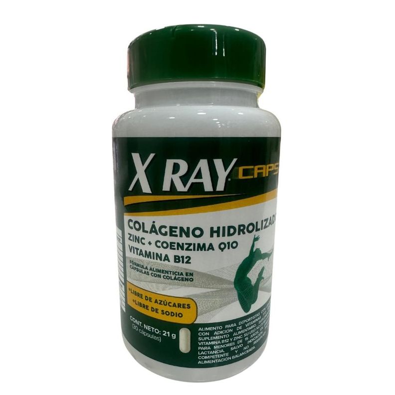 X RAY CAPS COLAGENO HIDROLIZADO ZINC COENZIMA Q10 VITAMINA B12 X 30 CAPSULAS-0