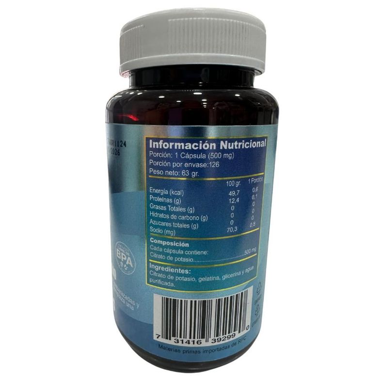 CITRATO DE POTASIO 500MG X 120 CAPSULAS-1
