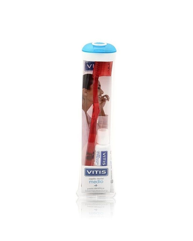 CEPILLO DENTAL VITIS MEDIO + PASTA DENTRIFICA-0