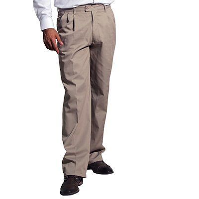 Pantalón Gabardina Ejecutivo Con Pinzas Beige-0
