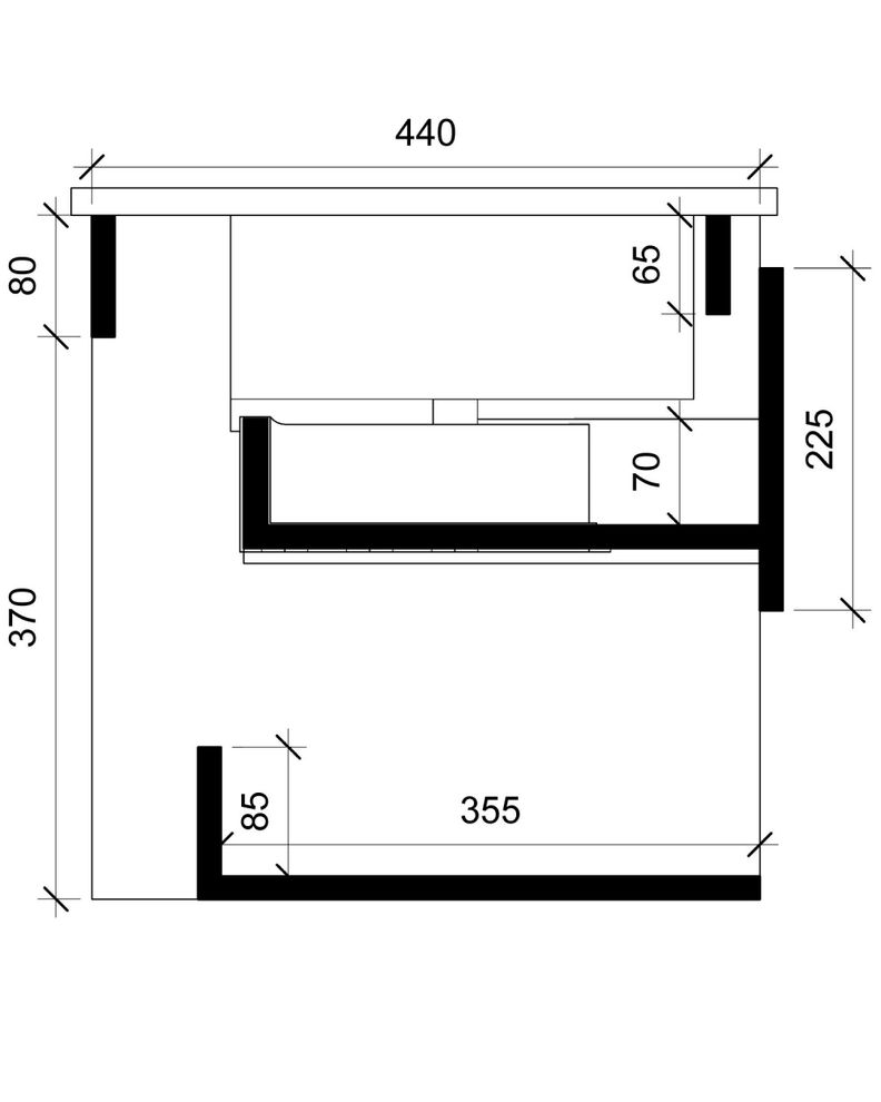 Kit Vanitorio 61cm 1 Cajón Lombardia-6