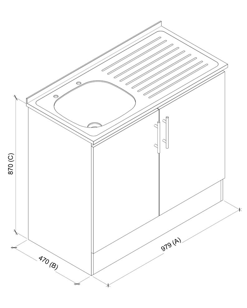 Kit Lavaplatos 100cm Secador Izquierdo-5