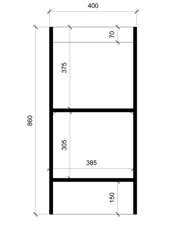 Base Cocina 1 Puerta 40 cm. Apertura Derecha-3