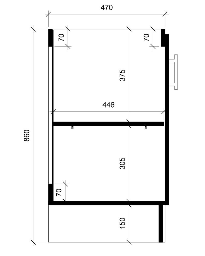 Base Cocina 1 Repisa 50 cm. Bco/Jerez Apertura Derecha-4