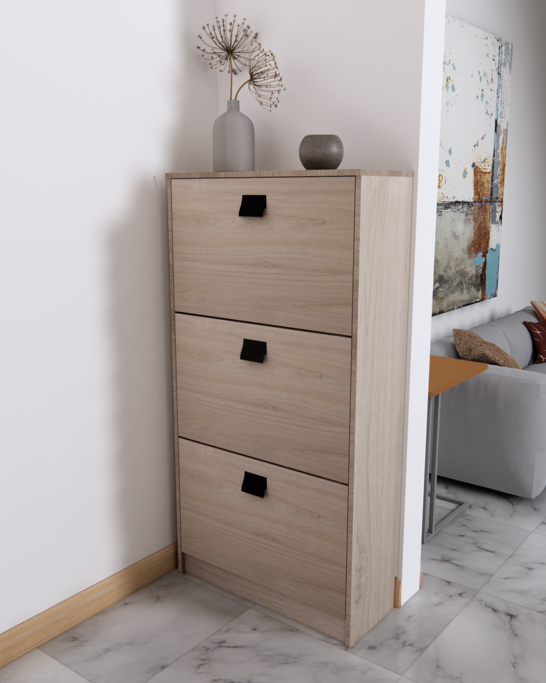 Mueble Organizador Zapatos 3 Puertas Nougat-0
