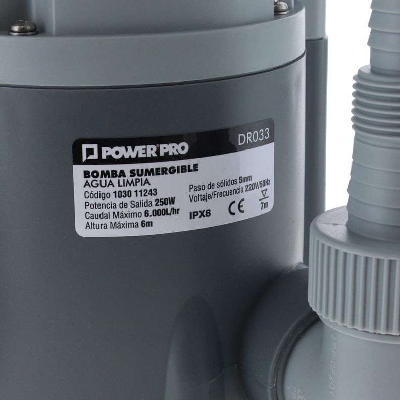 Bomba Sumergible 0,33HP Agua Limpia-1