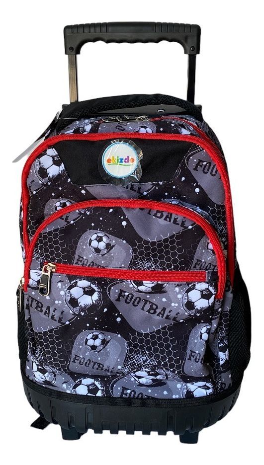 Mochila Con Ruedas + Lochera + Estuche Ekizde D2 -1