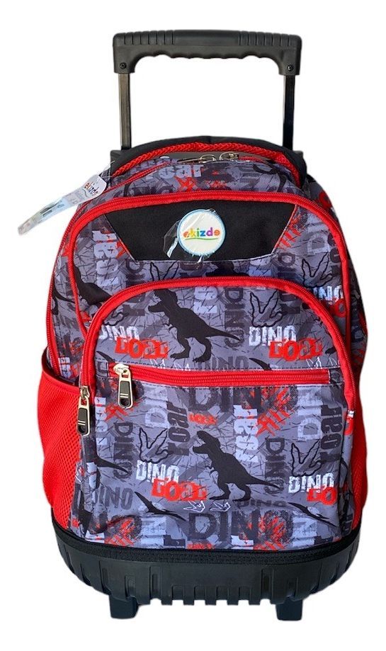 Mochila Con Ruedas + Lochera + Estuche Ekizde D1 -1