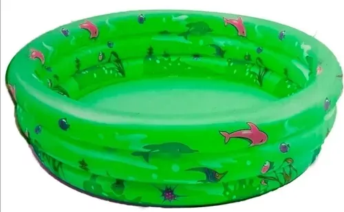 Piscina Inflable Niños 3 Anillos 120x40cm verde-0