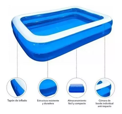 Piscina Inflable 305x185x60 Cm Familiar 322-1