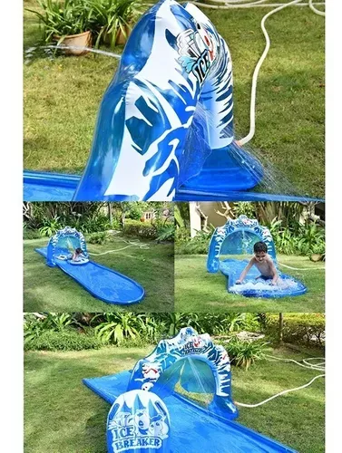 Tobogan Deslizante Acuatico Inflable Rociador 313-3