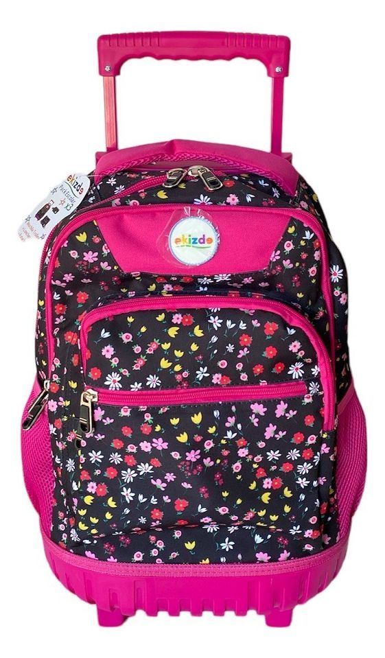 Mochila Con Ruedas + Lochera + Estuche Ekizde D5 -1