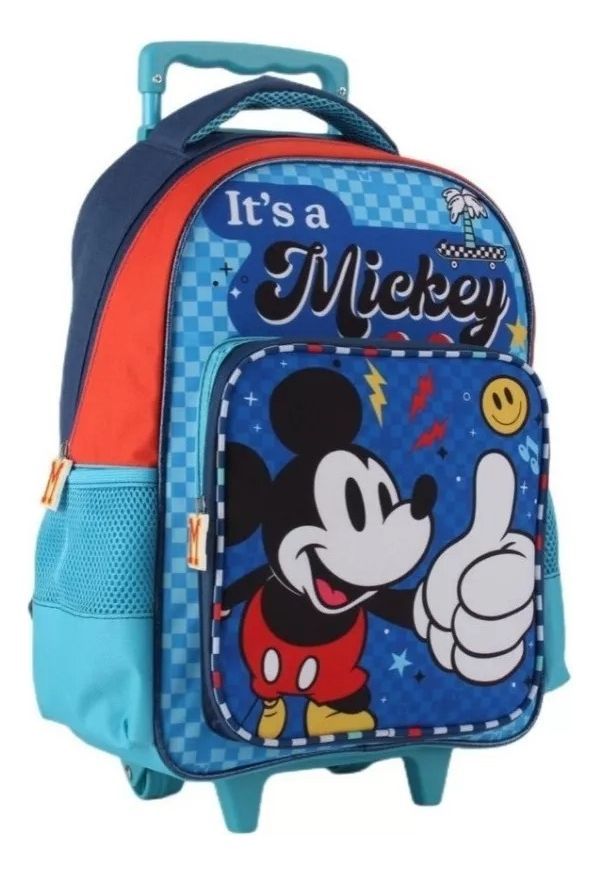 Pack Mochila Ruedas Lonchera Estuche Mickey -1