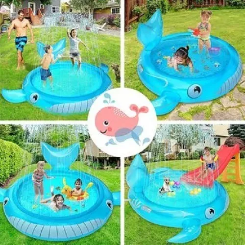 Piscina Pad Alfombra Rociadora Ballena 170cm 309-2