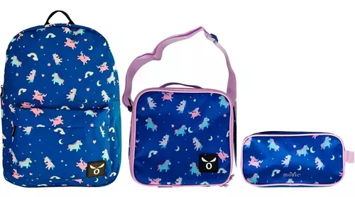Pack Mochila Lonchera Estuche Kids Stars -0
