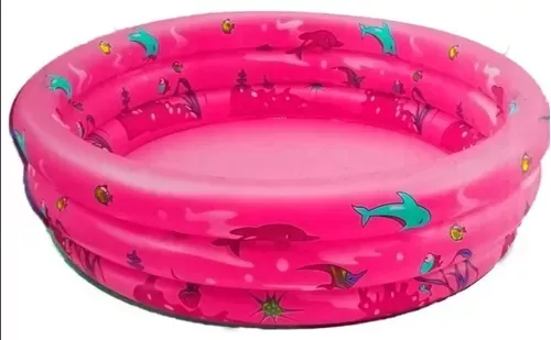 Piscina Inflable Niños 3 Anillos 120x40cm Azul-0