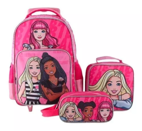 Pack Barbie Mochila Trolley +  Lonchera + Estuche-0