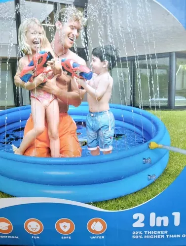 Piscina Inflable Rociadora Redonda 152cm 306-1