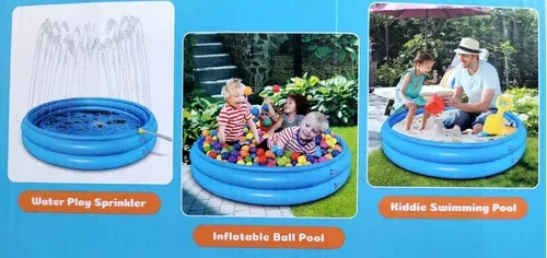 Piscina Inflable Rociadora Redonda 152cm 306-3