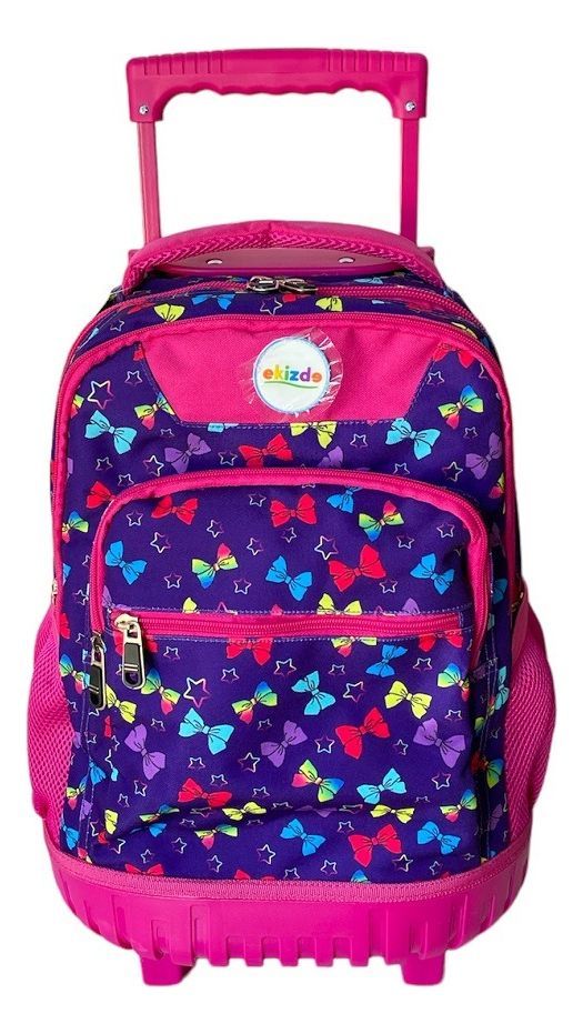 Mochila Con Ruedas + Lochera + Estuche Ekizde D4 -1
