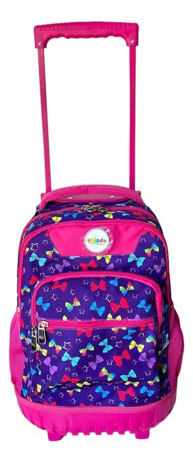 Mochila Con Ruedas + Lochera + Estuche Ekizde D4 -2