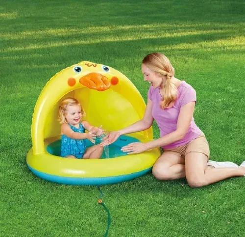 Sillon Inflable Rociador Bebe Piscina Pato 307 -1