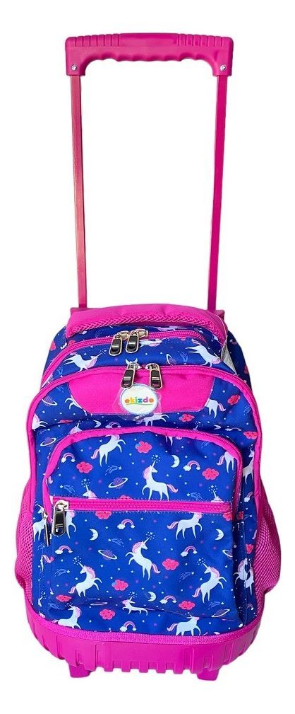 Mochila Con Ruedas + Lochera + Estuche Ekizde D6 -2