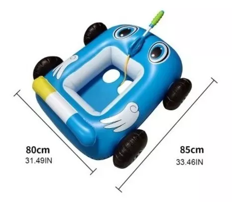 Auto Inflable Lanza Agua Piscina azul 311-2