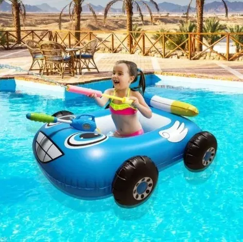 Auto Inflable Lanza Agua Piscina azul 311-1