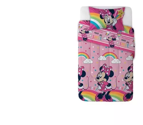 Plumon Reversible Minnie Arcoiris 180X220-3
