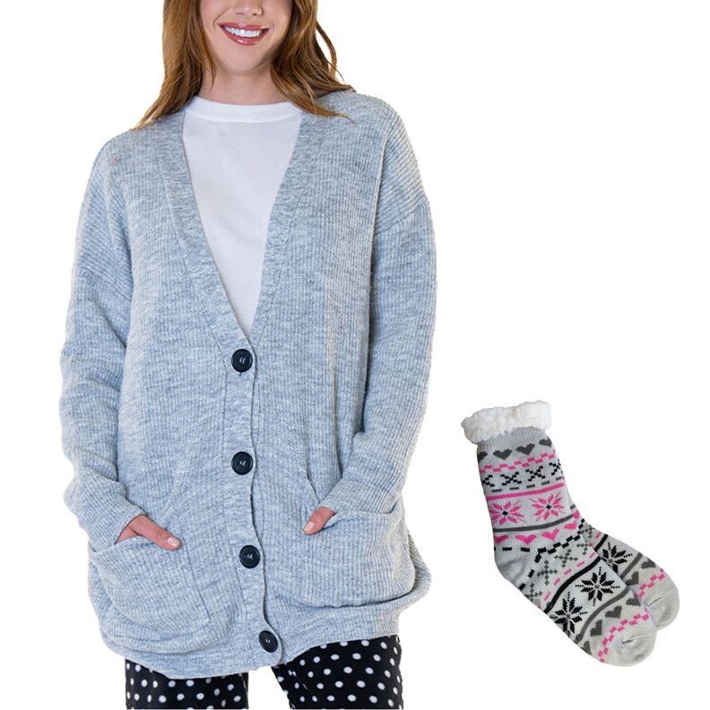Pack Pijama Mañanita Tejida Mujer 8574 + Calcetín Sherpa A294-0