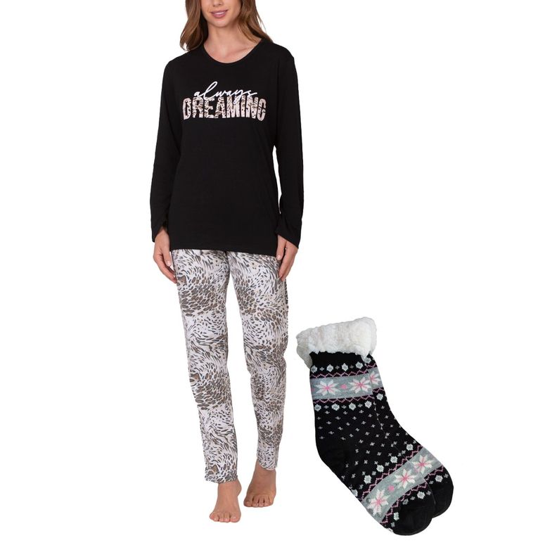 Pack Pijama Dreaming Mujer 8675 + Calcetín Sherpa A294-0