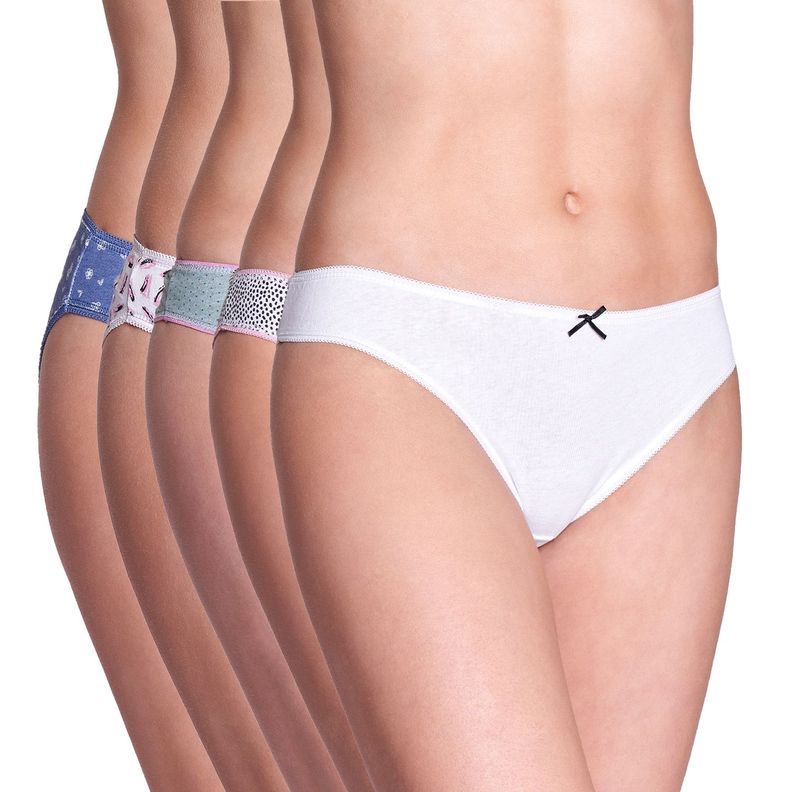 Pack 5 Calzones Bikini  Algodón 20459-0