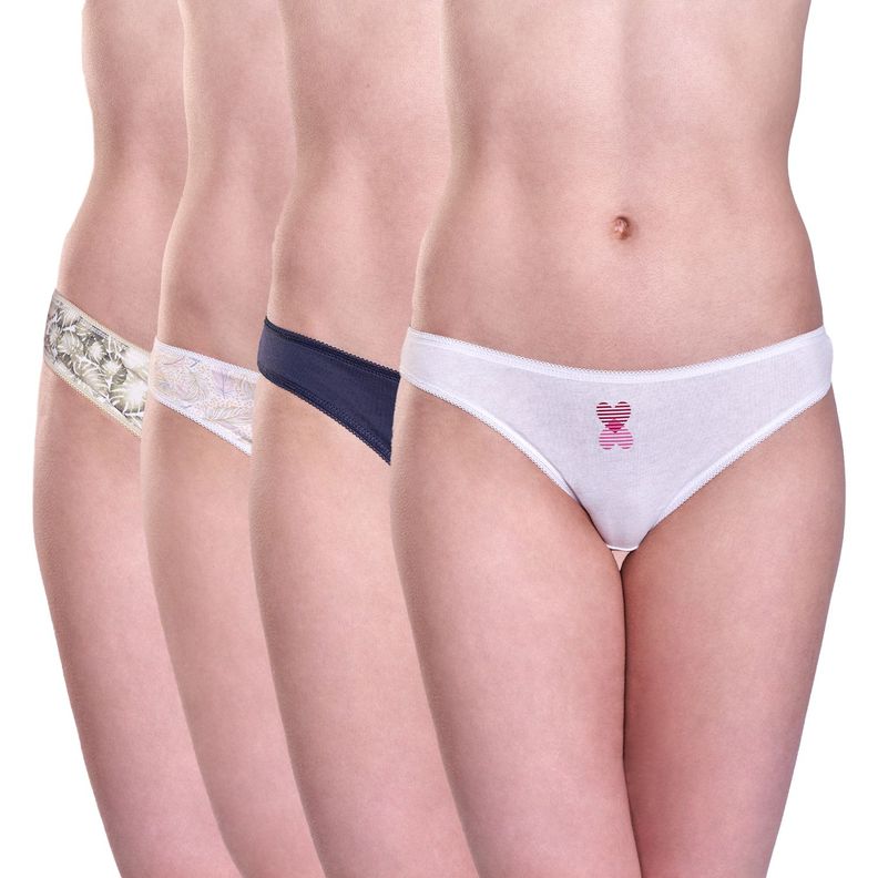 Pack 4 Calzones Bikini  Algodón 20458-0