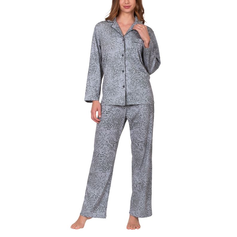 Pijama Botones Animal Print Mujer 8678-0
