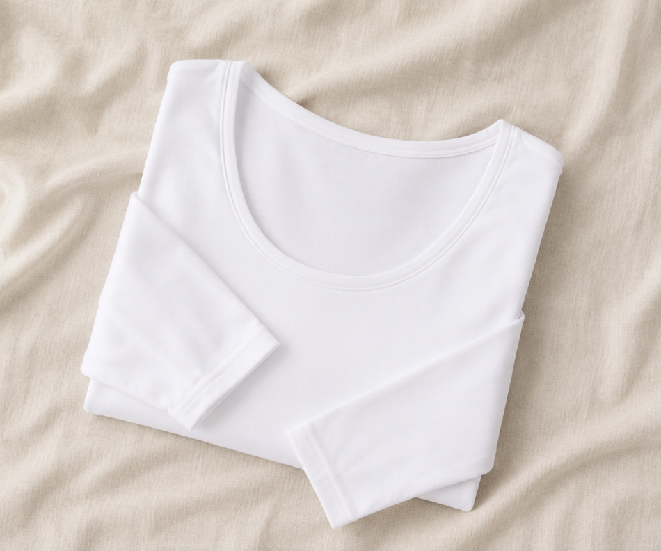 Camiseta Algodon Manga Larga Mujer 906 Blanco S