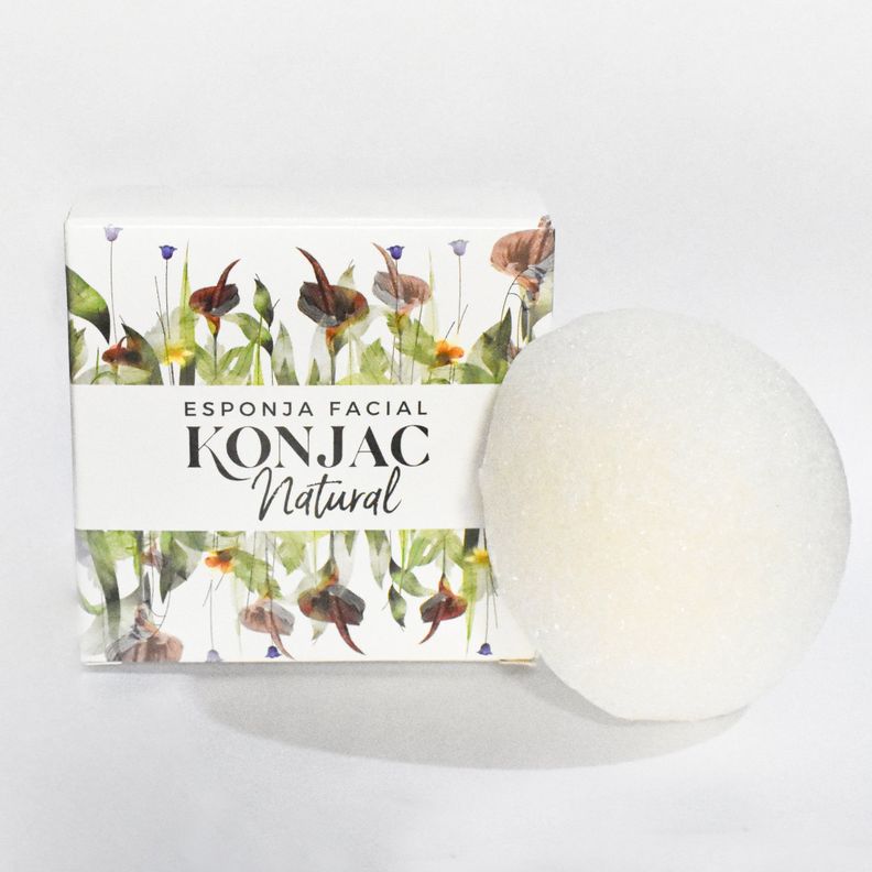 Esponja facial Konjac natural-0