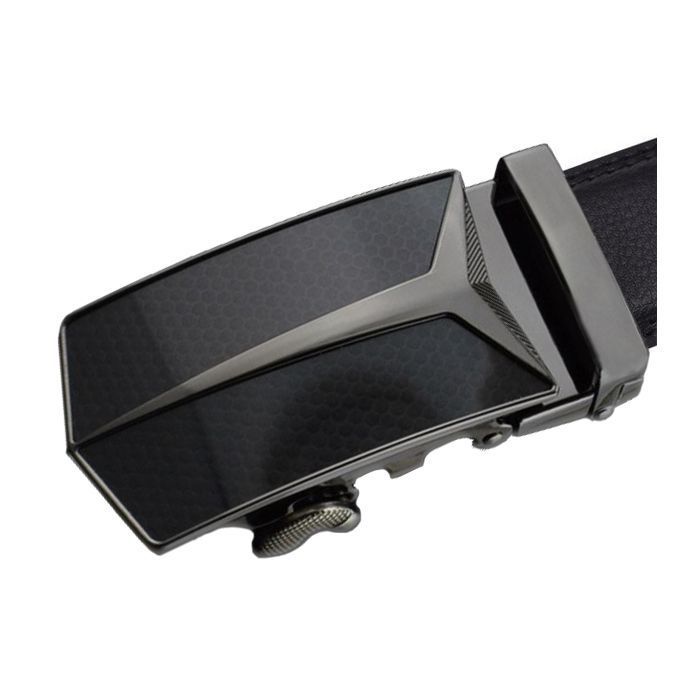 Cinturon ejecutivo automatico cuero negro hombre. Modelo Daimler Premium-2