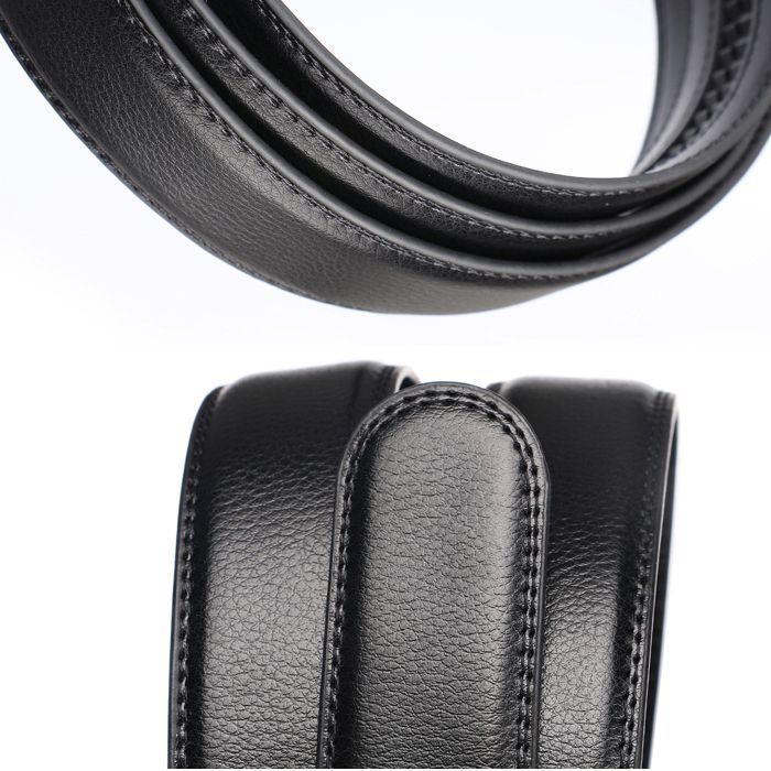 Cinturon ejecutivo automatico cuero negro hombre. Modelo Daimler Premium-3