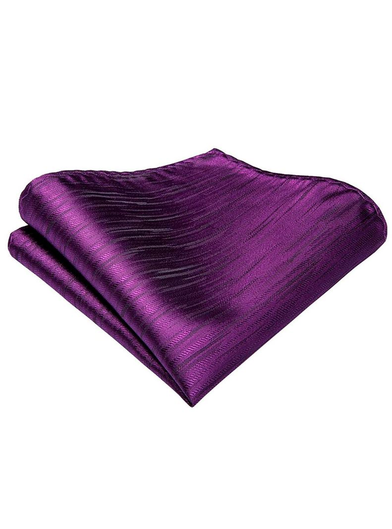 Set Corbata + Paño + Collera formal hombre. Modelo Dark Violet-3