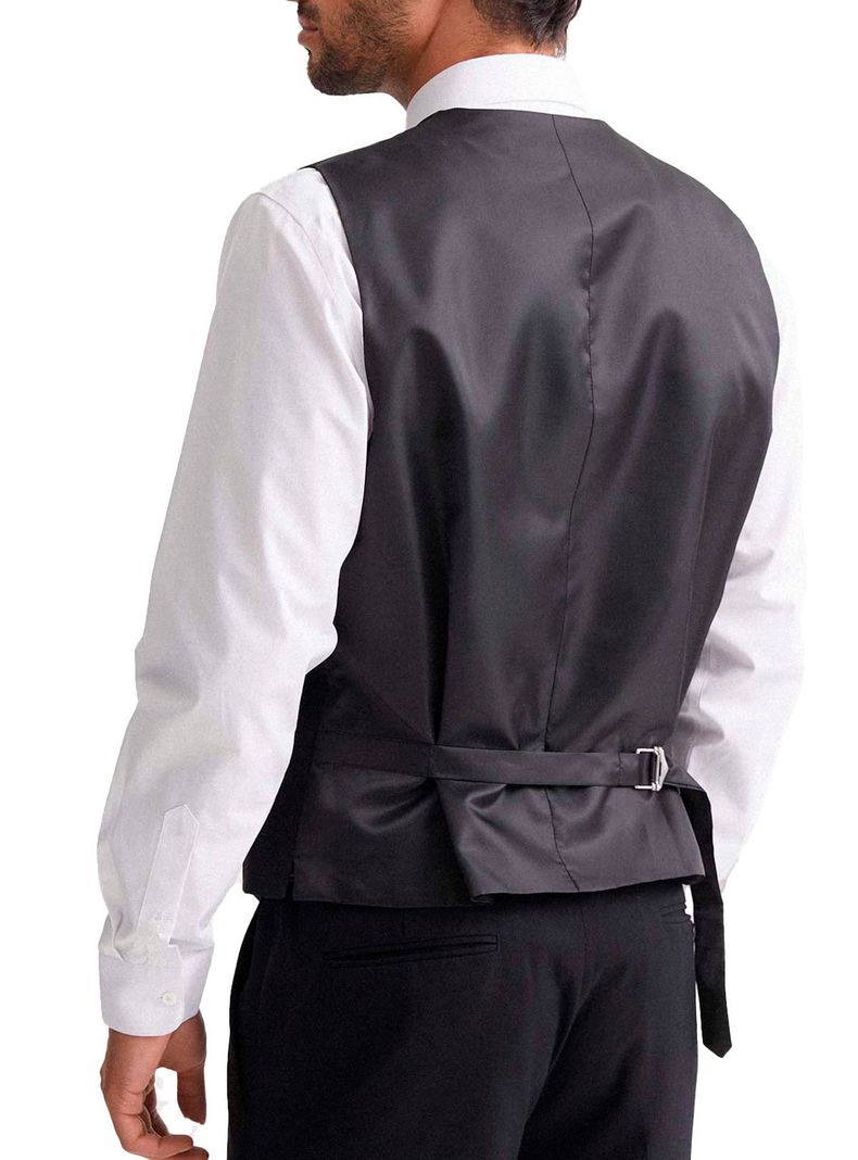 Gilet Hombre Clásico Negro Ajustable Chaqueta Formal Sin Mangas Matrimonio-1