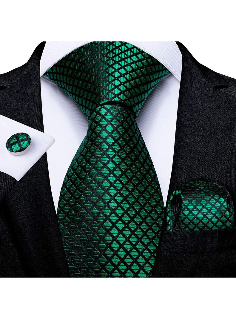 Set Corbata + Paño + Collera formal hombre. Modelo Reptile-1