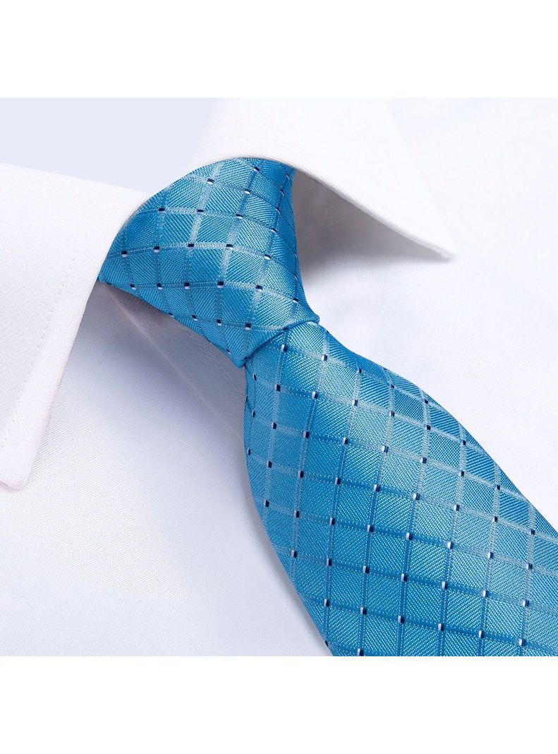 Set Corbata + Paño + Collera formal hombre. Modelo Blue Sky-2